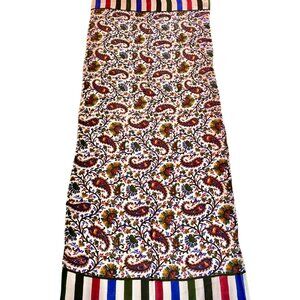 NEW Colorful Uzbek Painted Silk Scarf Shawl (Red/Blue/Green/White/Black)